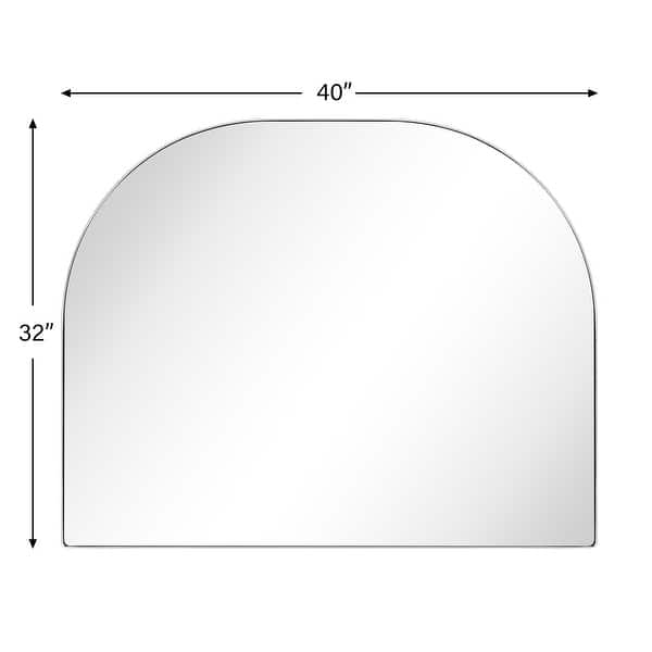 dimension image slide 1 of 5, TEHOME Dezerae Large Arch Mirror for Mantel, 40'' W x 32'' H