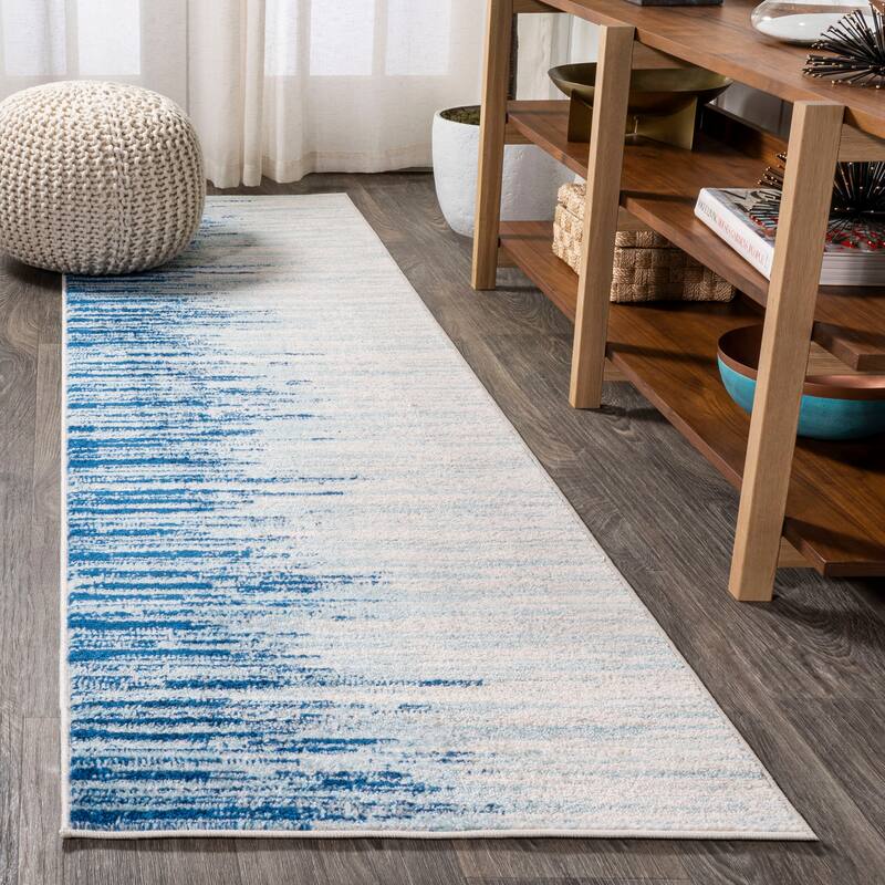 JONATHAN Y Shore Modern Half-Stripe Area Rug