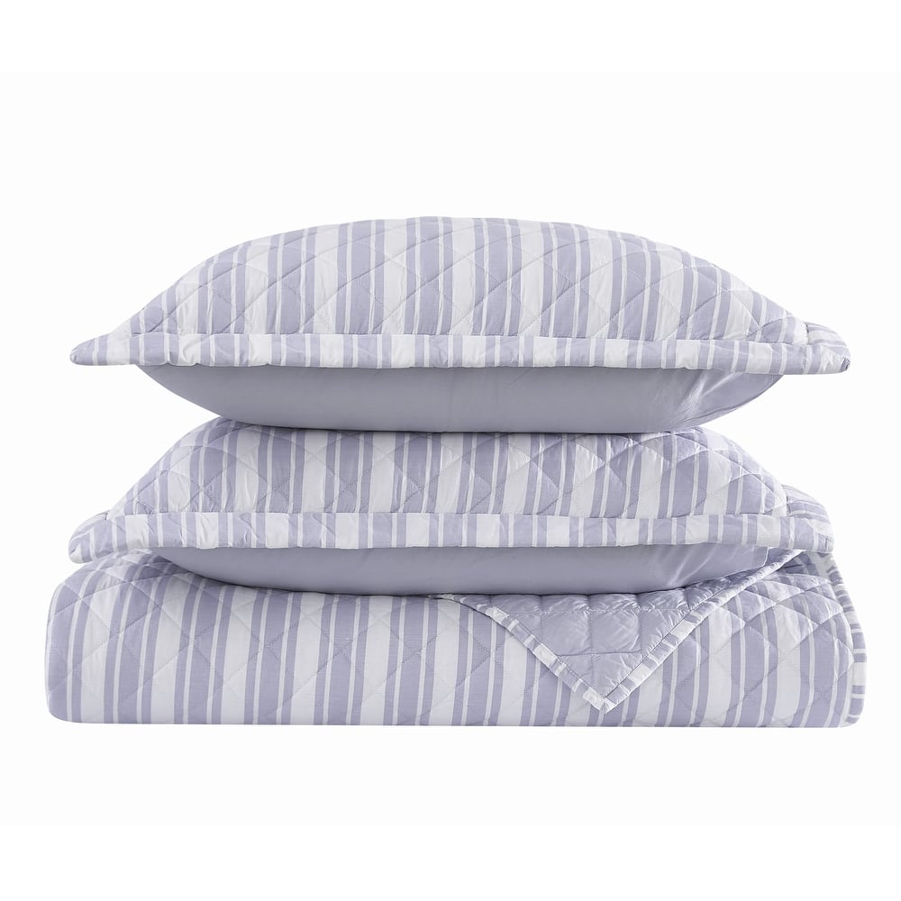 The Farmhouse by Rachel Ashwell Wide Ticking Stripe 3 Piece Quilt Set
