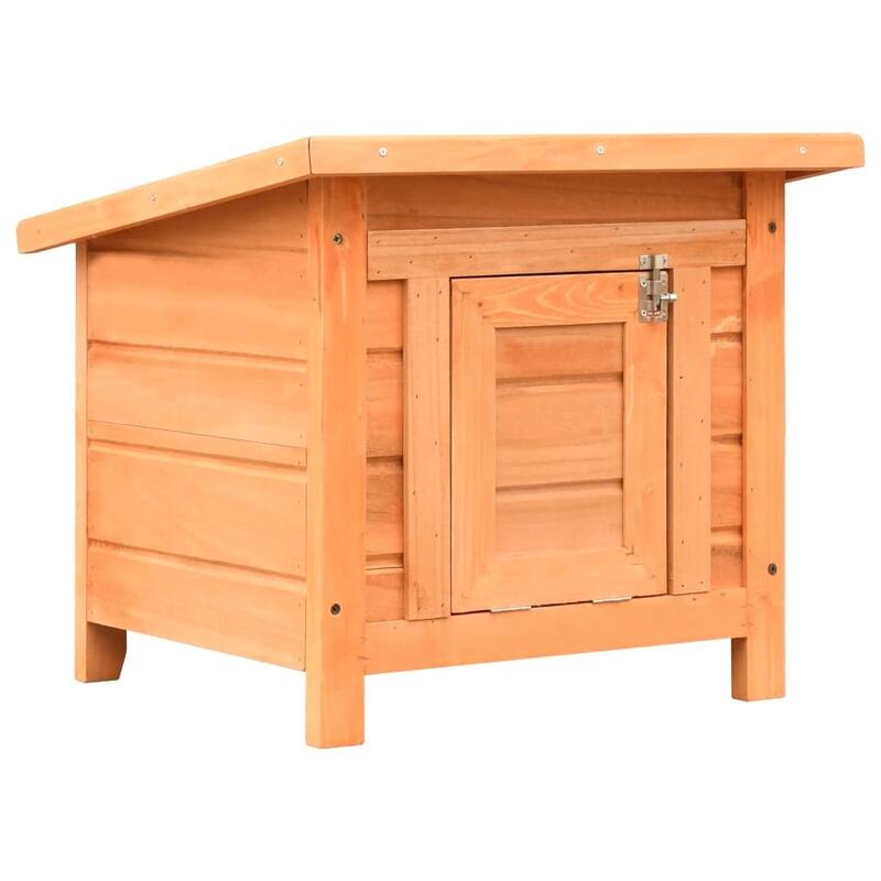 vidaXL Cat House Solid Pine & Fir Wood 19.7"x18.1"x17.1"