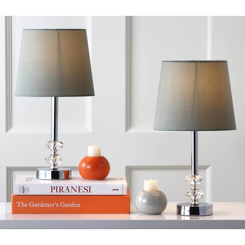 SAFAVIEH Lighting Andria 16-inch Grey Shade Crystal Orb Table Lamp (Set of 2) - 9"x9"x16" - 9"W x 9"D x 16"H