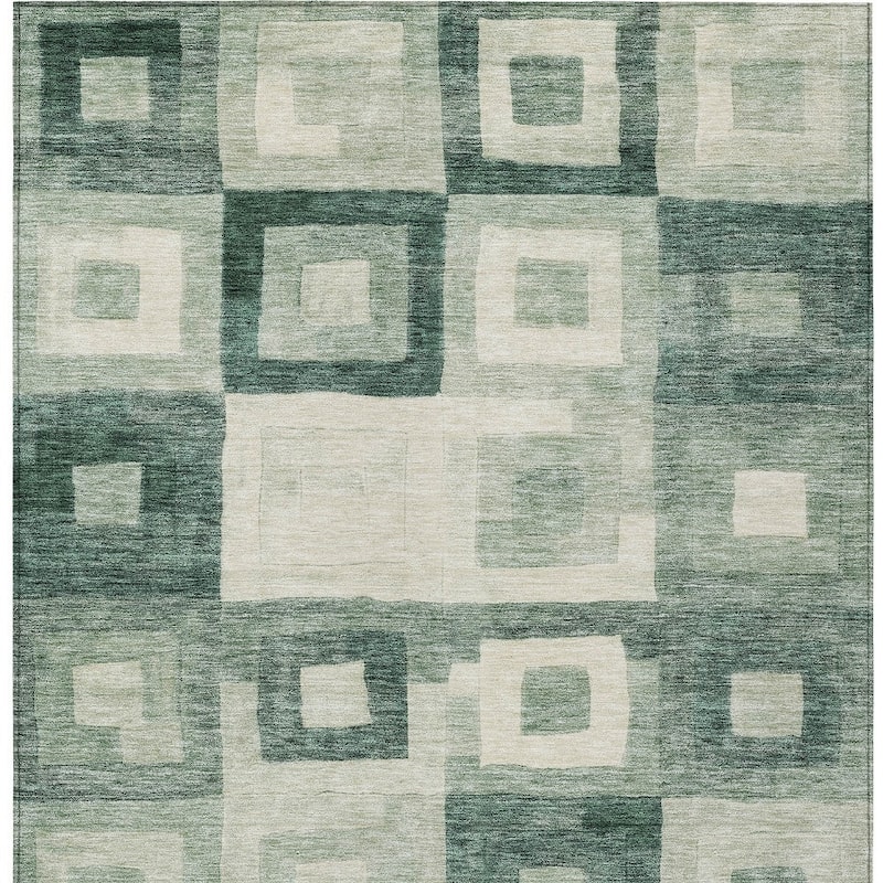HomeRoots Geometric Transitional Rectangle Outdoor Rug