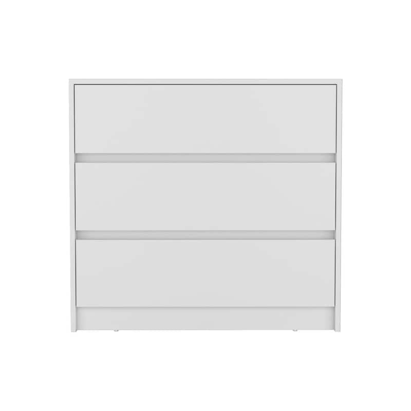 Modern 3 Drawer Dresser Wood Storage Chest for Bedroom or Office