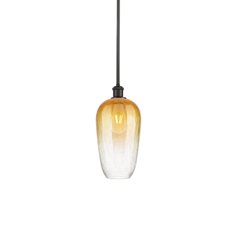 Innovations Lighting 516-1S-15-7 Brookhaven Flute Pendant Brookhaven - Oil Rubbed Bronze / Amber