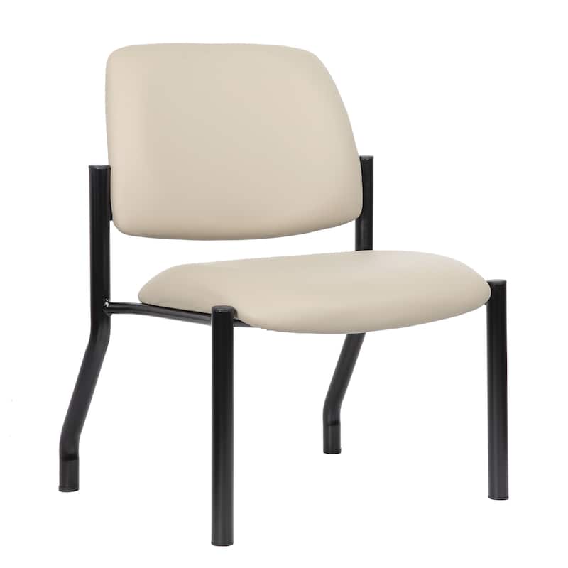 Boss Office Products Big and Tall Antimicrobial Guest Chair - Beige Armless 400