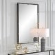 preview thumbnail 3 of 4, Uttermost Egon Rectangular Bronze Mirror - 29.875"x 50"