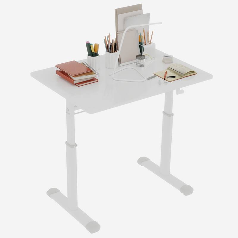 GDFStudio - 32"W Manual Height Adjustable Ergonomic Computer Desk