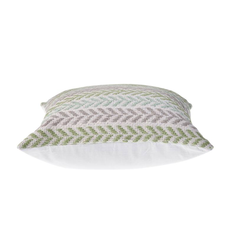 Aquila Set of 4 Coastal Chevron Cotton Throw Pillow Covers, 18" x 18", 4 PCS (Covers Only) by Sevita