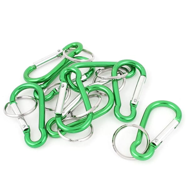 8pcs Metal Carabiner Clips Spring Belt Key Chain Keychain Camping Hook -  Green - Bed Bath & Beyond - 18438300