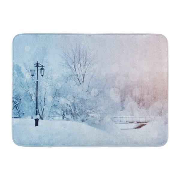 Shop Winter Landscape Trees In Wonderland Scene Christmas New Year Doormat Floor Rug Bath Mat 23 6x15 7 Inch Multi Overstock 31774607
