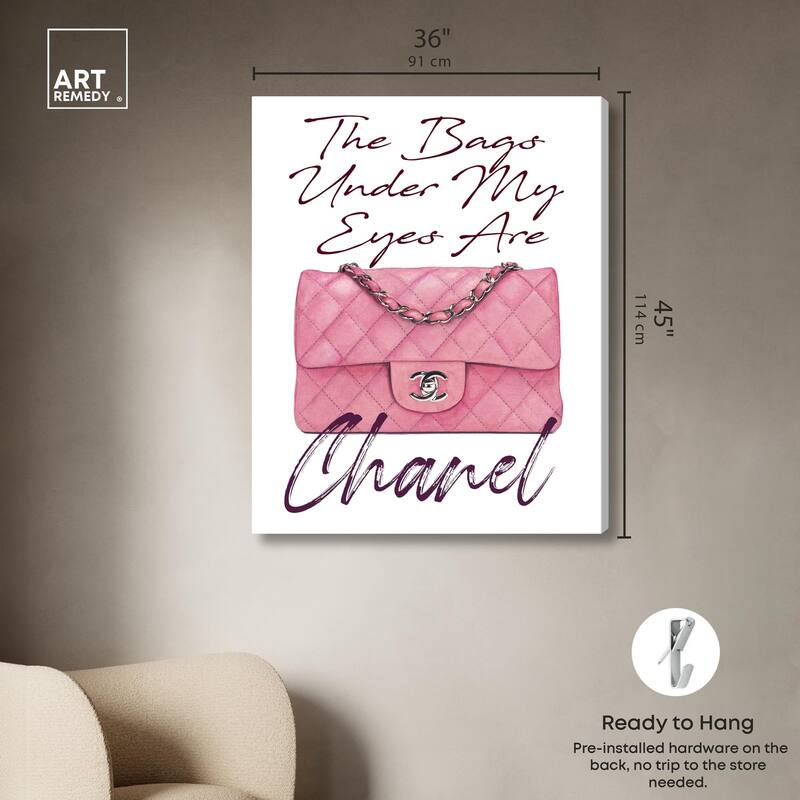 The Bag Under my Eyes Canvas by Art Remedy, Gallery Wrapped