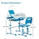 preview thumbnail 21 of 25, Ukuowu Height Adjustable Child's School Study Kids Desk and Chair Set with Tilt Desktop, LED Light, Storage Drawer, Book Stand