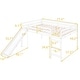 preview thumbnail 8 of 12, Full Size Multifunctional Loft Bed With Slide for Home