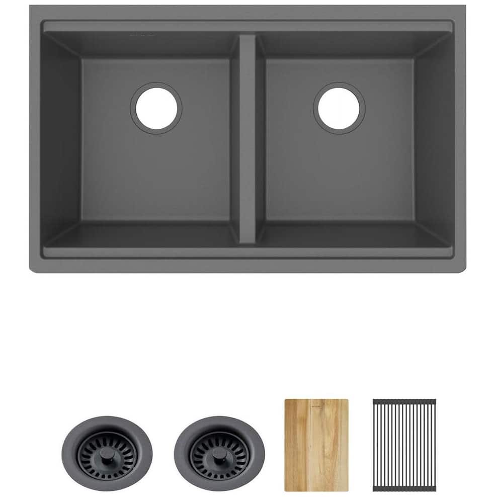 Elkay ELGU3322WO Quartz Classic 33" Undermount Double Basin Quartz