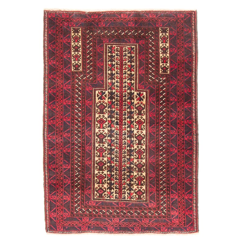 ECARPETGALLERY Hand-knotted Teimani Tan Wool Rug - 2'11 x 4'2