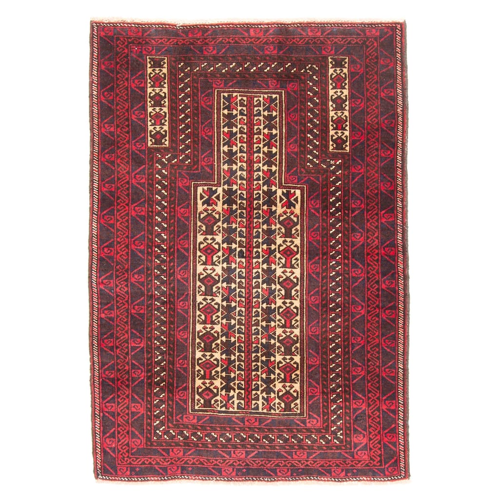 ECARPETGALLERY Hand-knotted Teimani Tan Wool Rug - 2'11 x 4'2