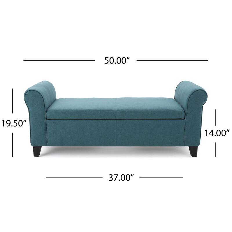 Hayes Upholstered Storage Ottoman Bench by Christopher Knight Home