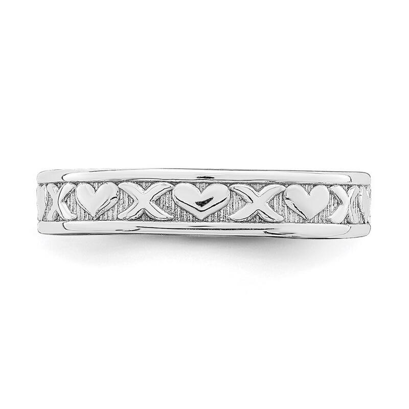 Curata 14 karat White Gold Adjustable XO Toe Ring