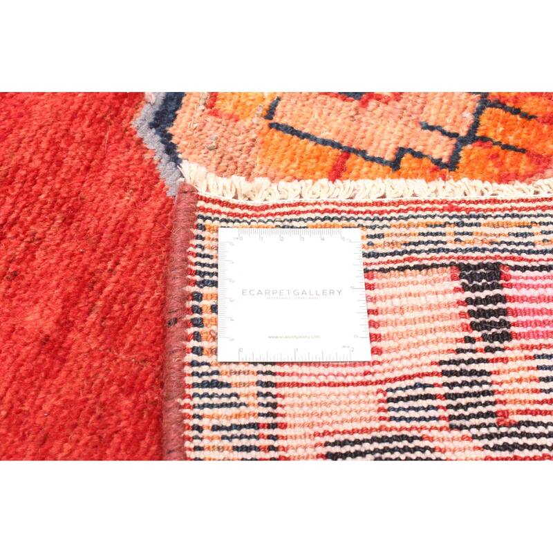 ECARPETGALLERY Hand-knotted Melis Vintage Light Red Wool Rug - 3'7 x 7'5