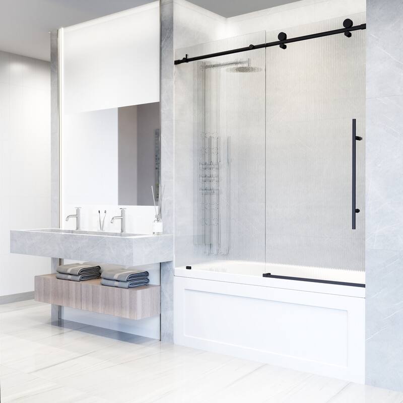 Vigo VG6021FL6066R Elan E-Class 66" High x 60" Wide Sliding Frameless