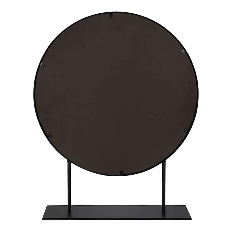 Kate and Laurel Rouen Round Metal Table Mirror - 18x22