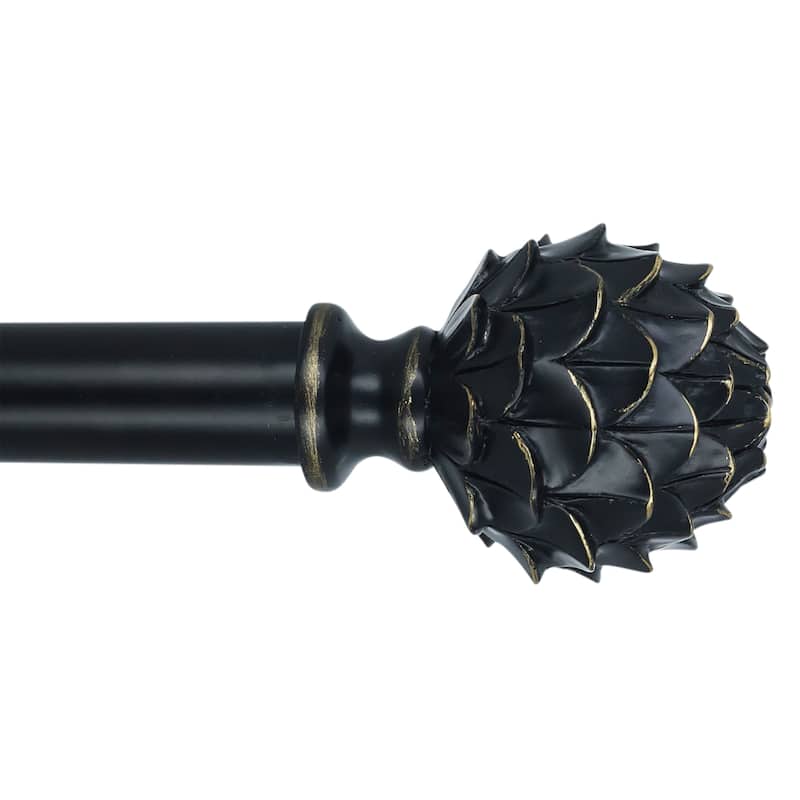 Meriville 1-Inch Diameter Single Window Treatment Curtain Rod, Artichoke