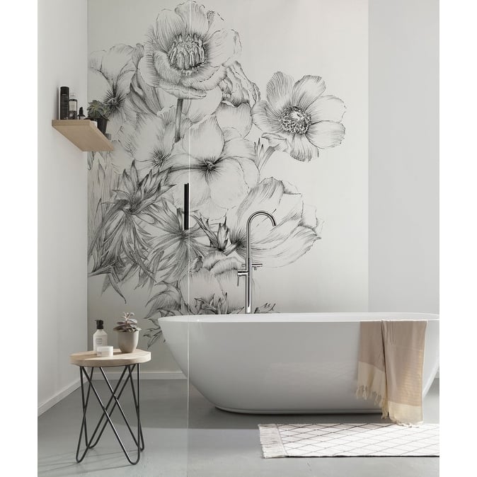 Komar Embroidered Flowers Wall Mural