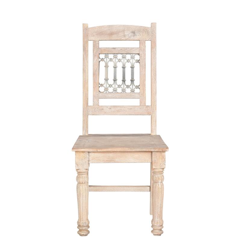 Set of 2 Slat Back Wood Dining Armless Side Chairs Perfect for Kitchen or Dining Room - 42”H x 18”W x 18”D