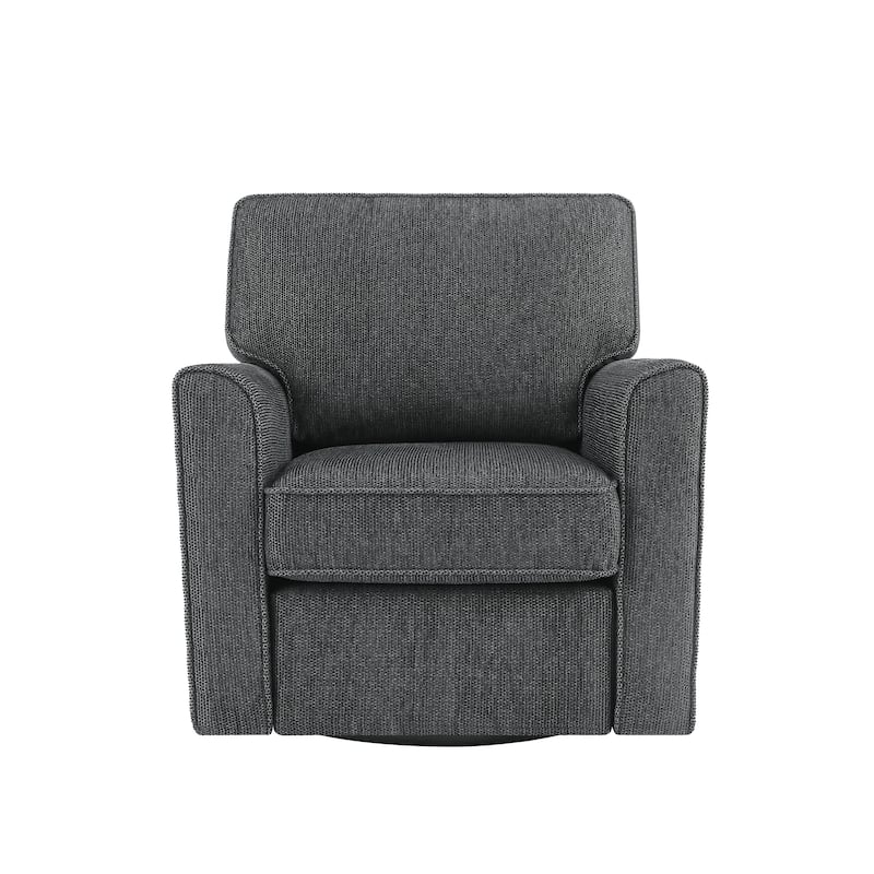 360° Swivel Chair Accent Barrel Armchair Swivel Sofa Chair with Side Pockets for Living Room, Bedroom, Office and Hotel
