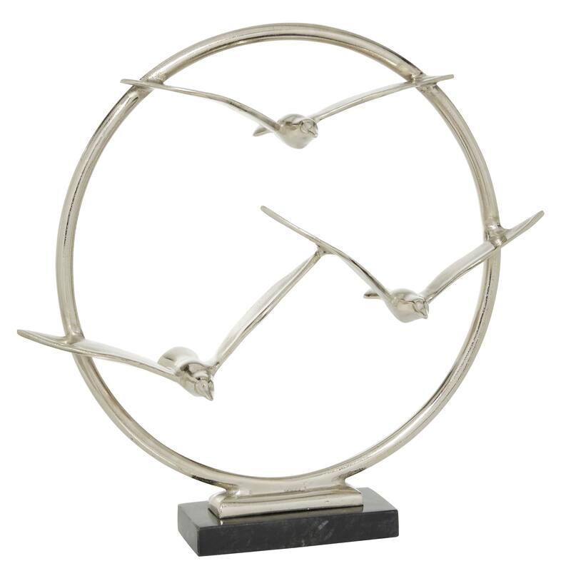 Aluminum Modern Sculpture Bird 18 x 19 x 5 - 19 x 5 x 18Round