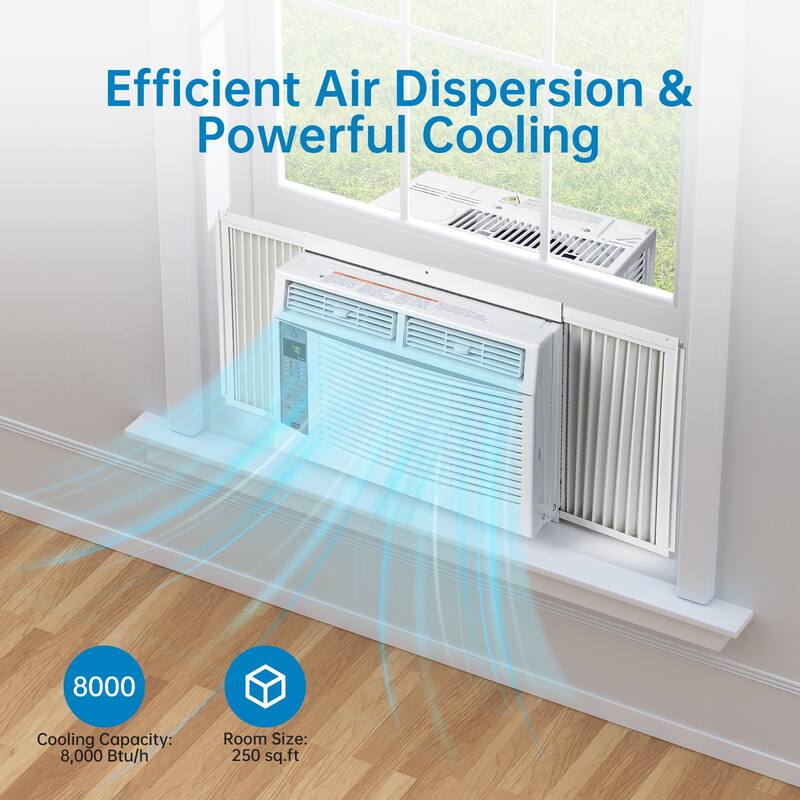6,000 BTU Turbo Fast Cooling Up to 250 Sq.Ft. Flexible Opening(T Design)