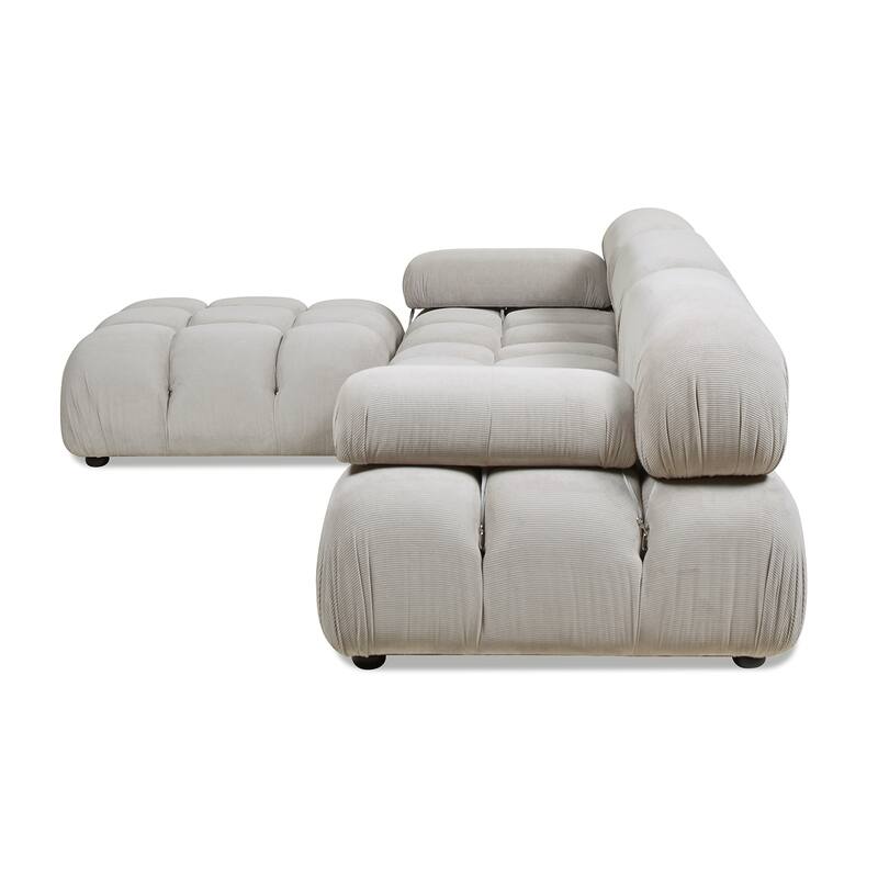 Marcel 109.5" Bubble Modular Modern Reversible Sectional
