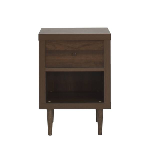 Nystrom Faux Wood Single Drawer Nightstand by Christopher Knight Home