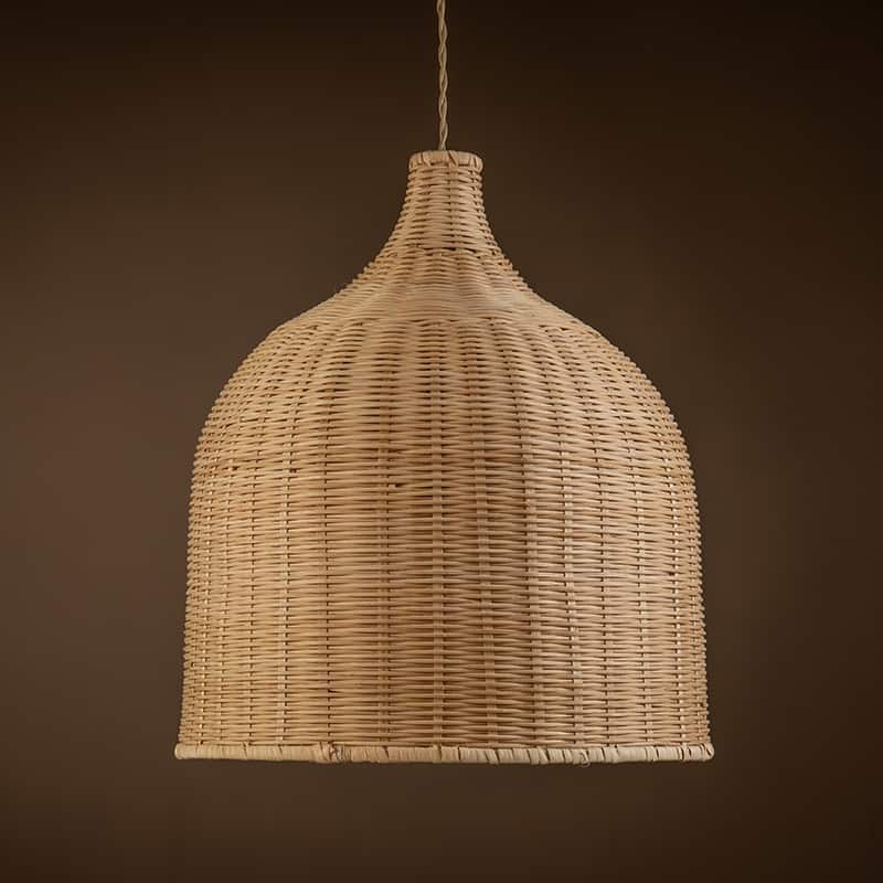 Reely Wicker Rattan Single Light Pendant - 17.7" x 15.7" - 17.7" x 15.7" - Brown