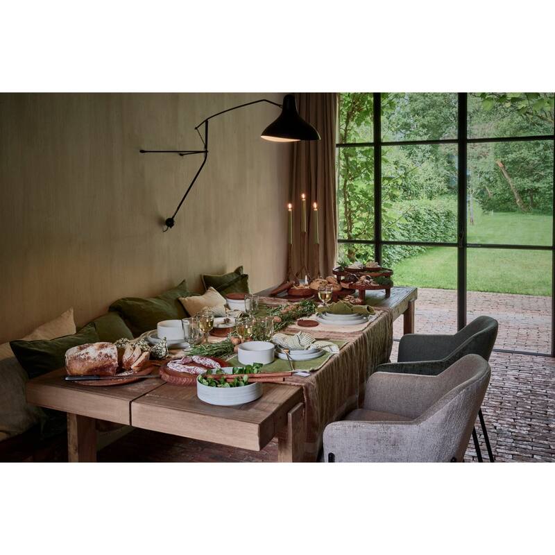 Rectangular Handwoven Placemat - 19.5" - Green