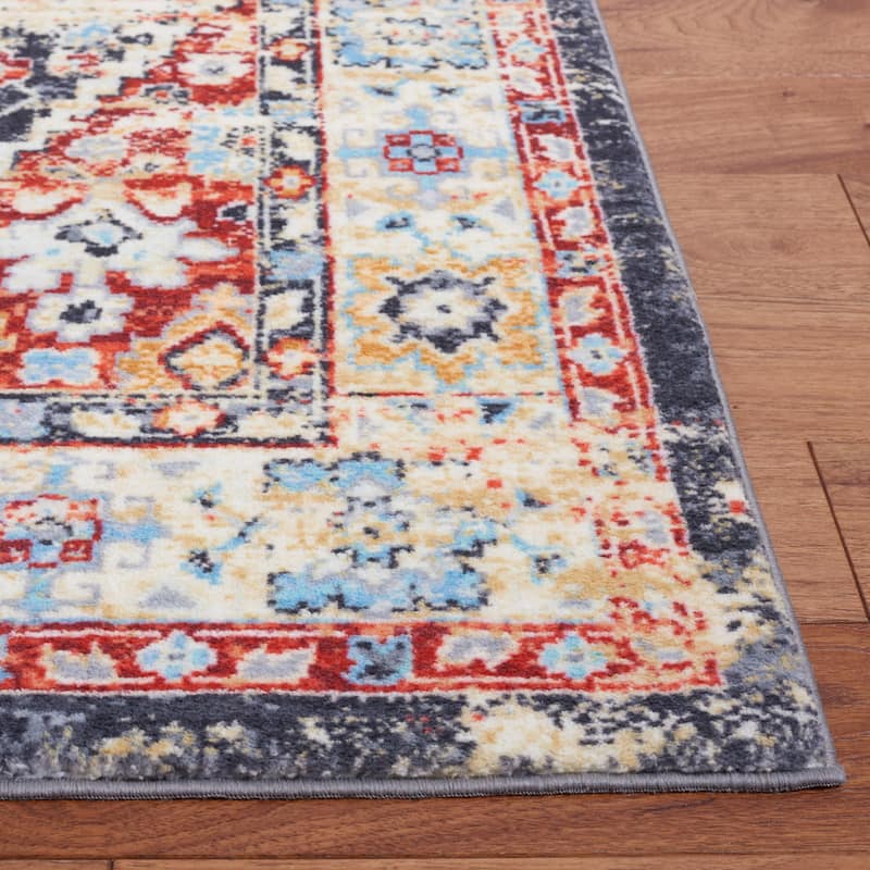 SAFAVIEH Riviera Machine Washable Slip Resistant Vertie Oriental Rug