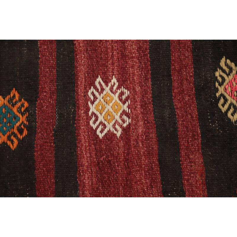 Hand Woven Oriental 100% Wool Carpet Southwestern Tribal Multi-Colored Kilim Area Rug - 10' 3'' X 6' 4''