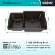 preview thumbnail 3 of 10, Lexicon Platinum Quartz 40/60 Double Bowl Kitchen Sink