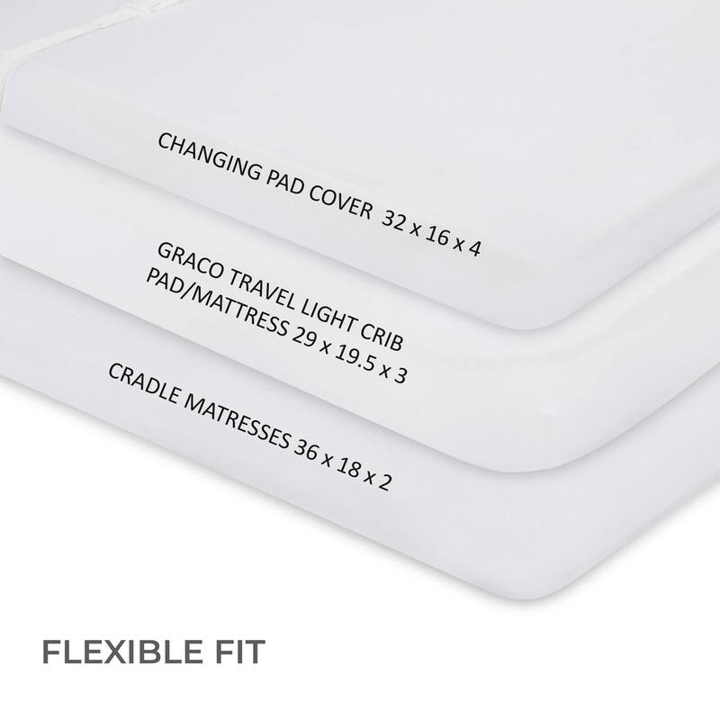 Ely's & Co. Baby Fitted Changing Pad Cover - Cradle Sheet Set - 2 Pack - 32" x 16"