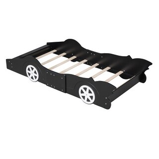 Race Car-Shaped Platform Bed with Wheels - Bed Bath & Beyond - 40311925