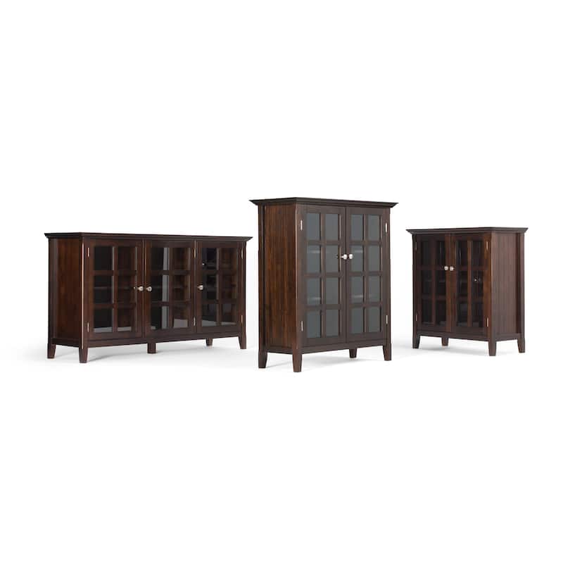 WYNDENHALL Normandy SOLID WOOD 62 inch Wide Transitional Wide Storage Cabinet - 62"w x 18"d x 34" h
