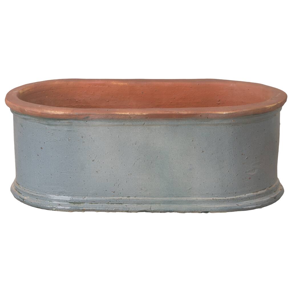 Large Oval Window Box, Soft Blue 28.5x15x15H" - 28.5x15
