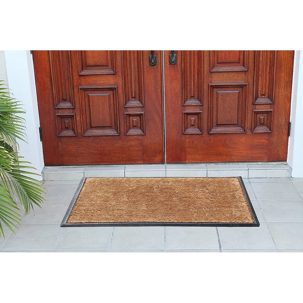 A1HC Natural Coir and Rubber Large Door Mat, Thick Durable