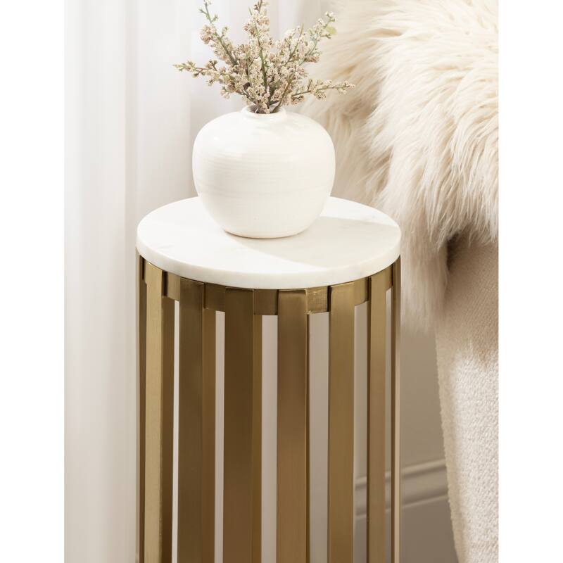 Kate and Laurel Paynter Marble Drink Table