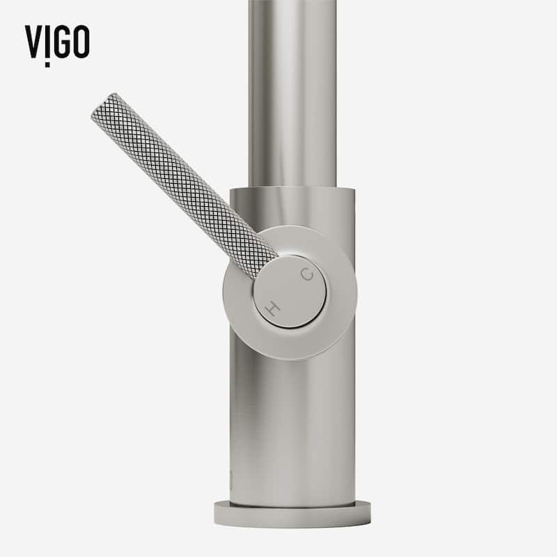 VIGO Utopia 14" H Single Handle Pull-Down Sprayer Kitchen Bar Faucet
