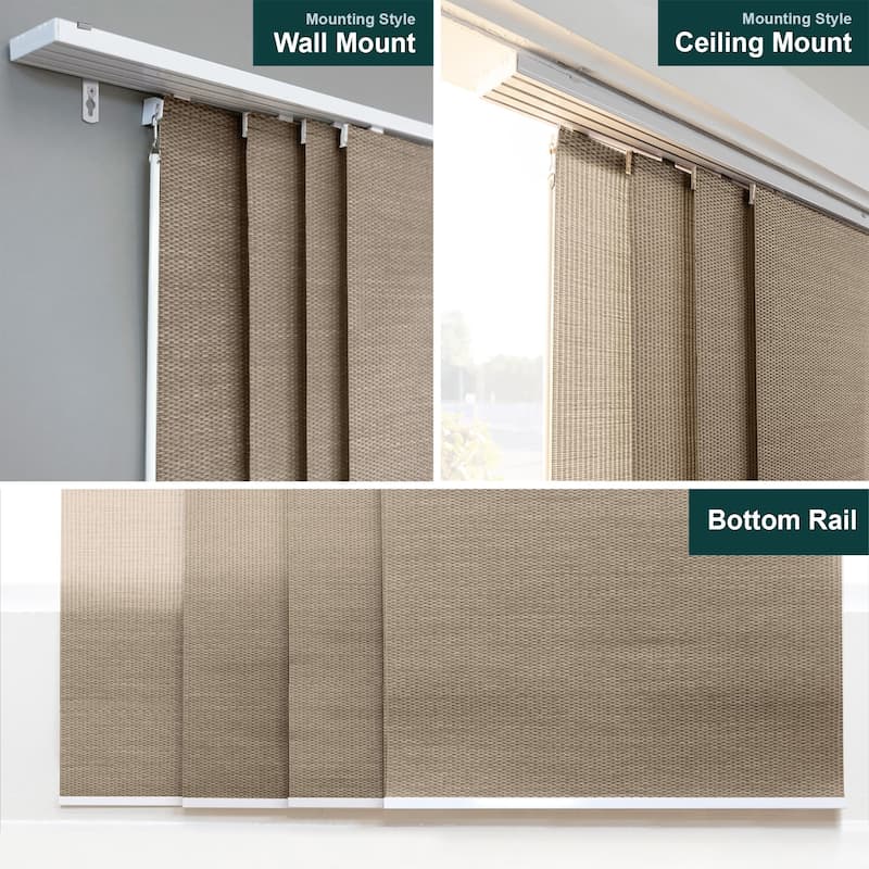 CHICOLOGY Adjustable Sliding Panels, 4-Rail Track, Light Filtering