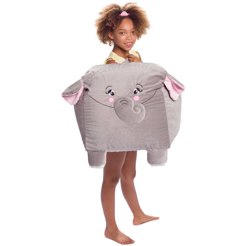 Stuffed Animal Storage Bean Bag Chair Cover only for Kids, Toy Holder