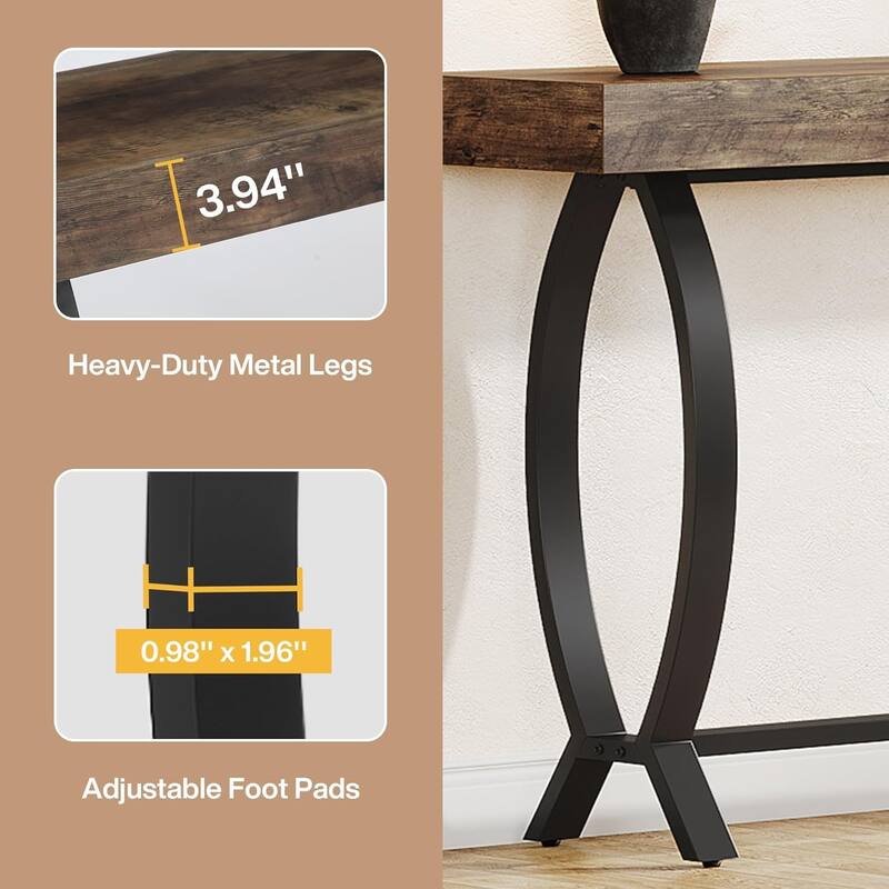 71 Inches Narrow Long Console Foyer Table for Entryway