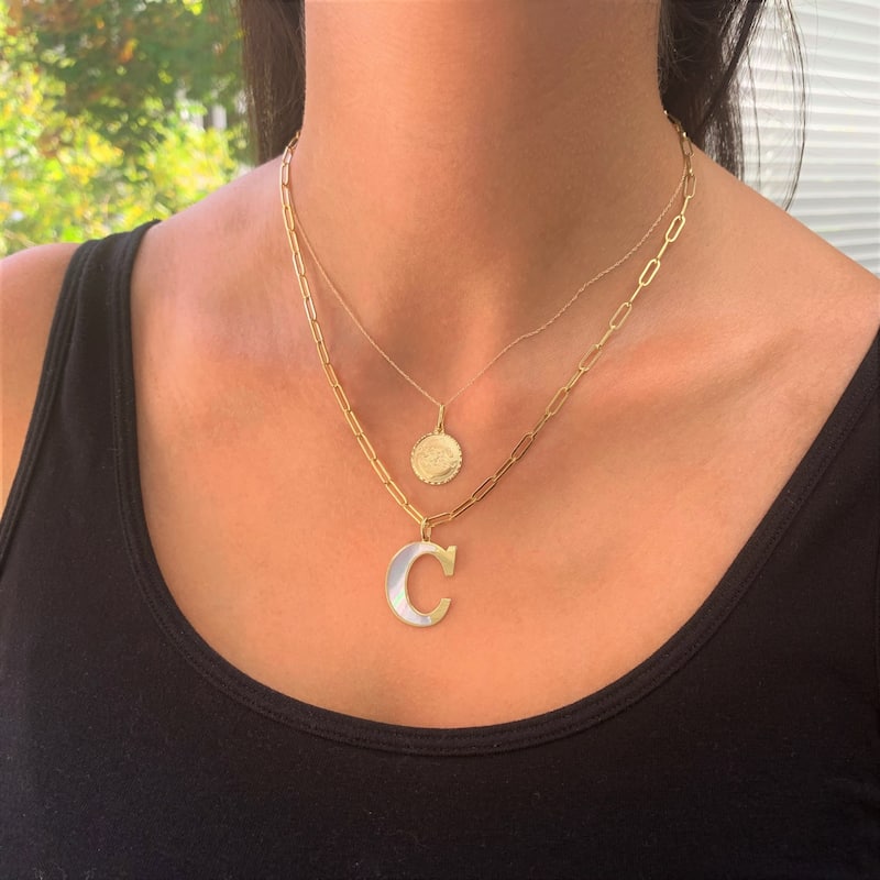 Zodiac Sign Necklace 14k Gold - Coin Pendant - 16-18 Inch Yellow Gold Necklace for Her - Women's Neckace