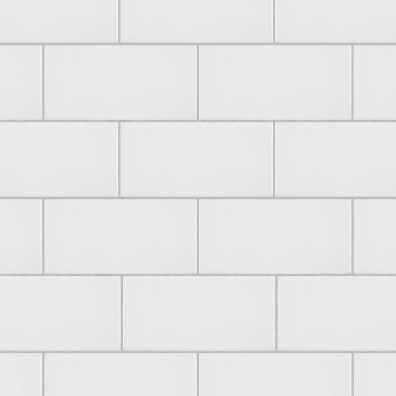 Merola Tile Park Slope Subway Glossy White 3" x 6" Ceramic Wall Tile